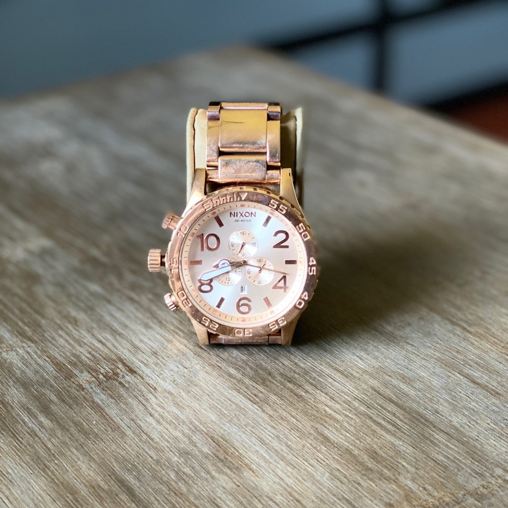 NIXON 51-30 CHRONO Rose Gold WATCH
